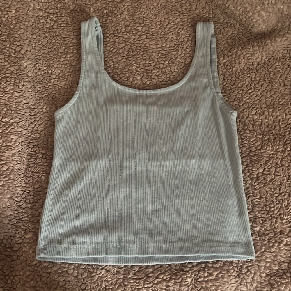 Aeropostale baby blue square neck tank top, size small - Picture 3 of 4